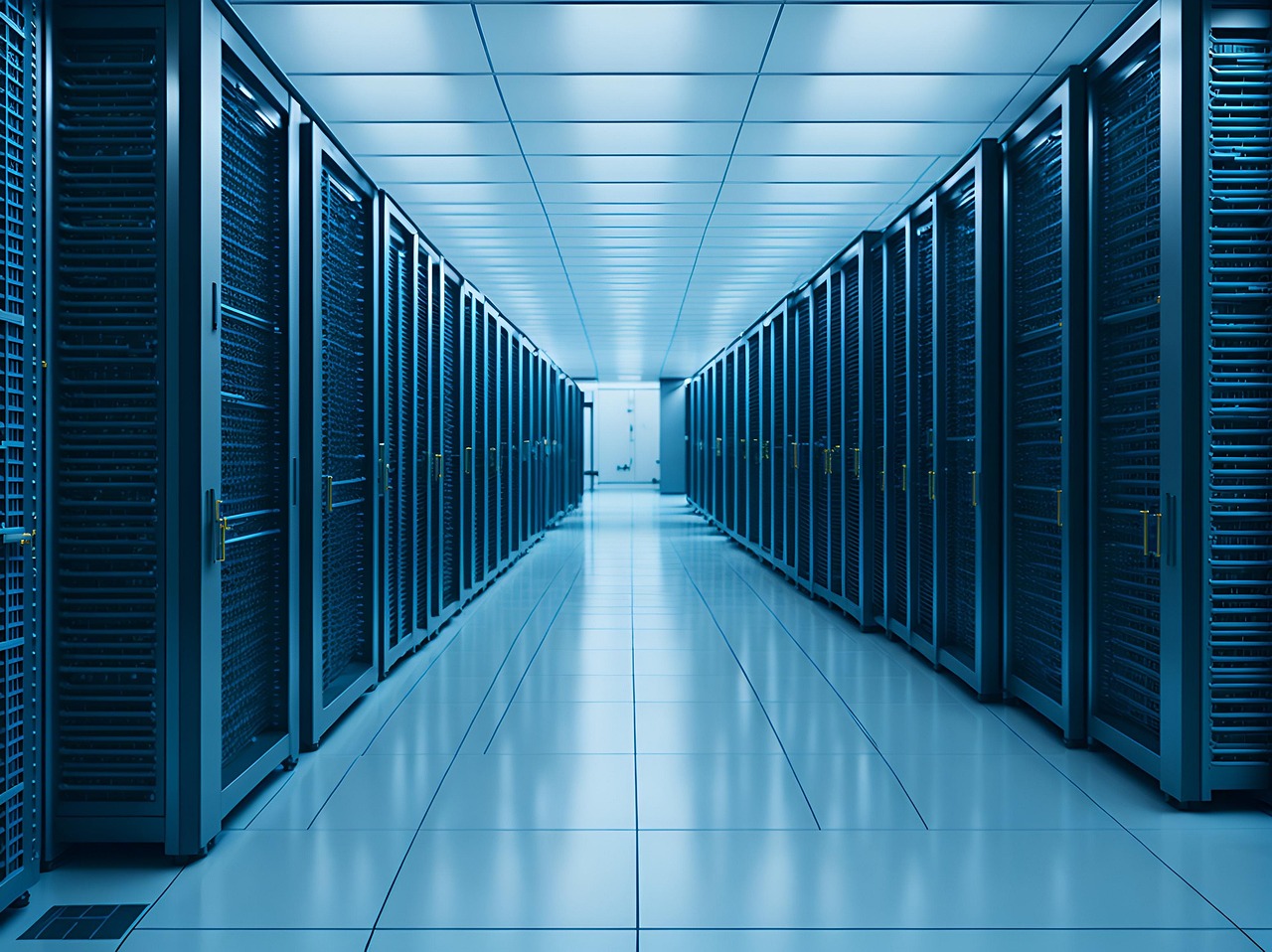 生成されたAi, データセンター, コンピューター, サーバ, ラック